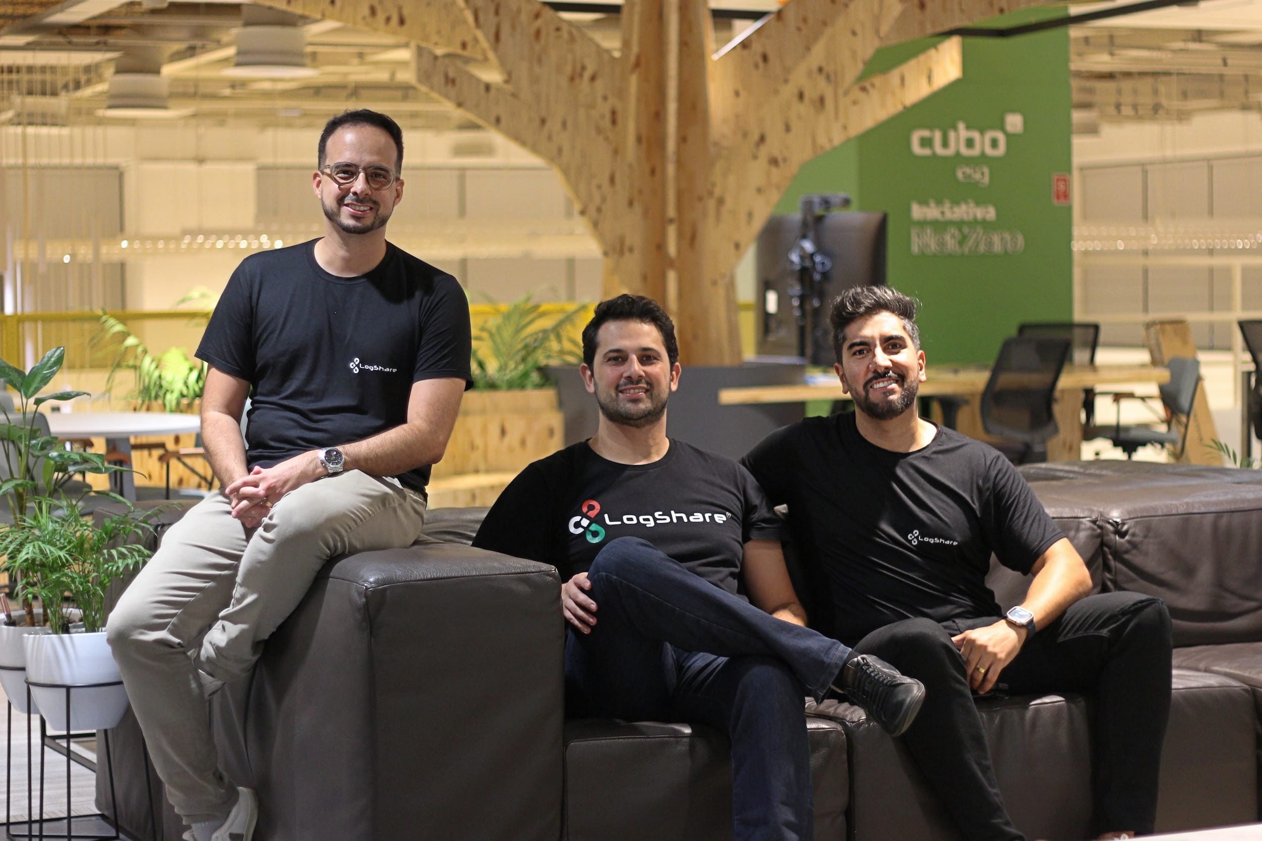 LogShare Founders: Glauber Alves COO, Pedro Prado CEO and Eduardo Souza CTO
